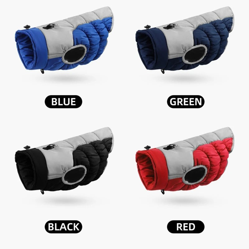 Winter Warm Fleece Coat With Leash Ring Paw Protection | Safe For Paws