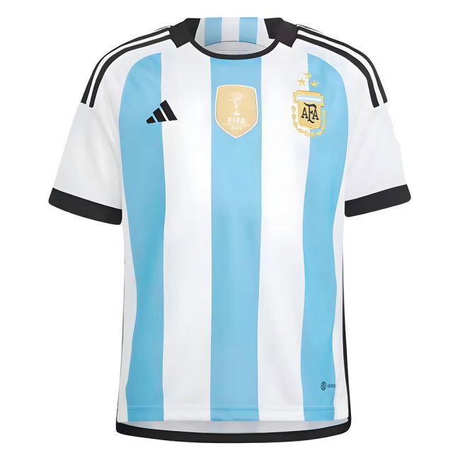 Limited-Edition Argentina 2022 World Cup Winners Home Shirt - Kids