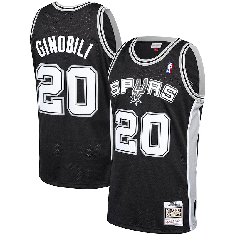 Manu Ginobili SAS Authentic Swingman Jersey - Black - Licensed Product