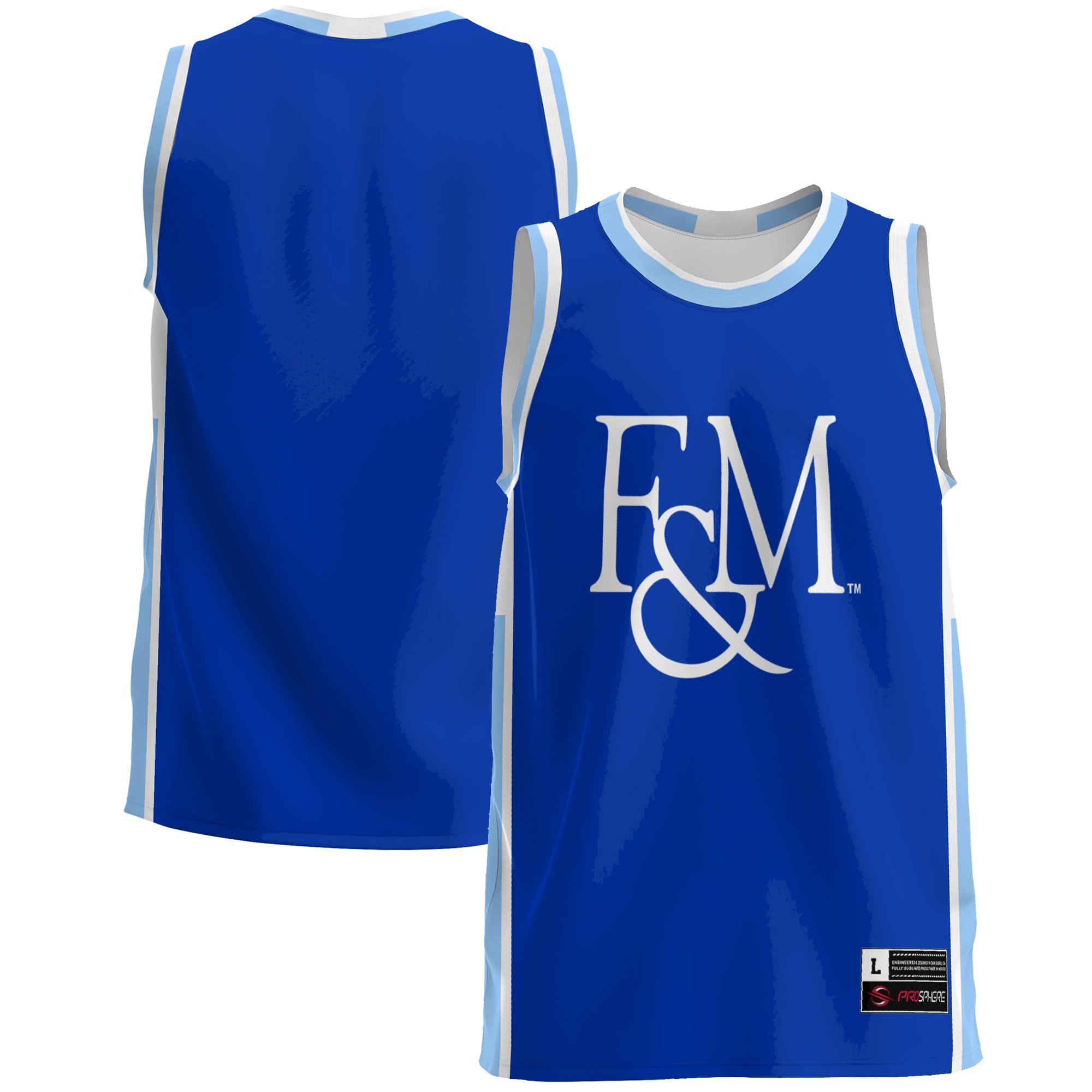 [NJP] Women's Franklin & Marshall Diplomats GameDay Greats Lightweight Basketball Jersey - Blue