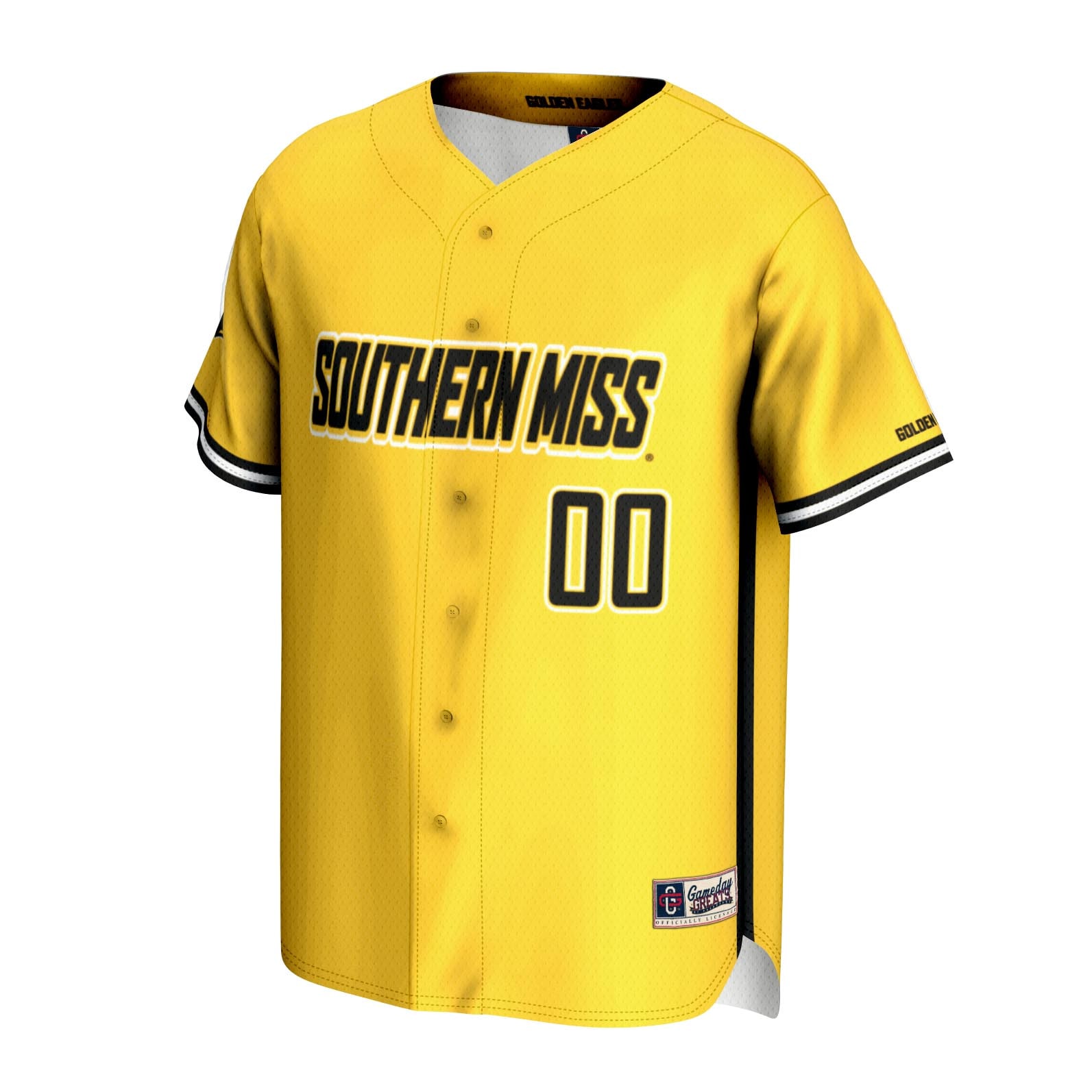 [DDG] Southern Miss Golden Eagles GameDay Greats Youth NIL Pick-A-Player Lightweight Baseball Jersey - Gold