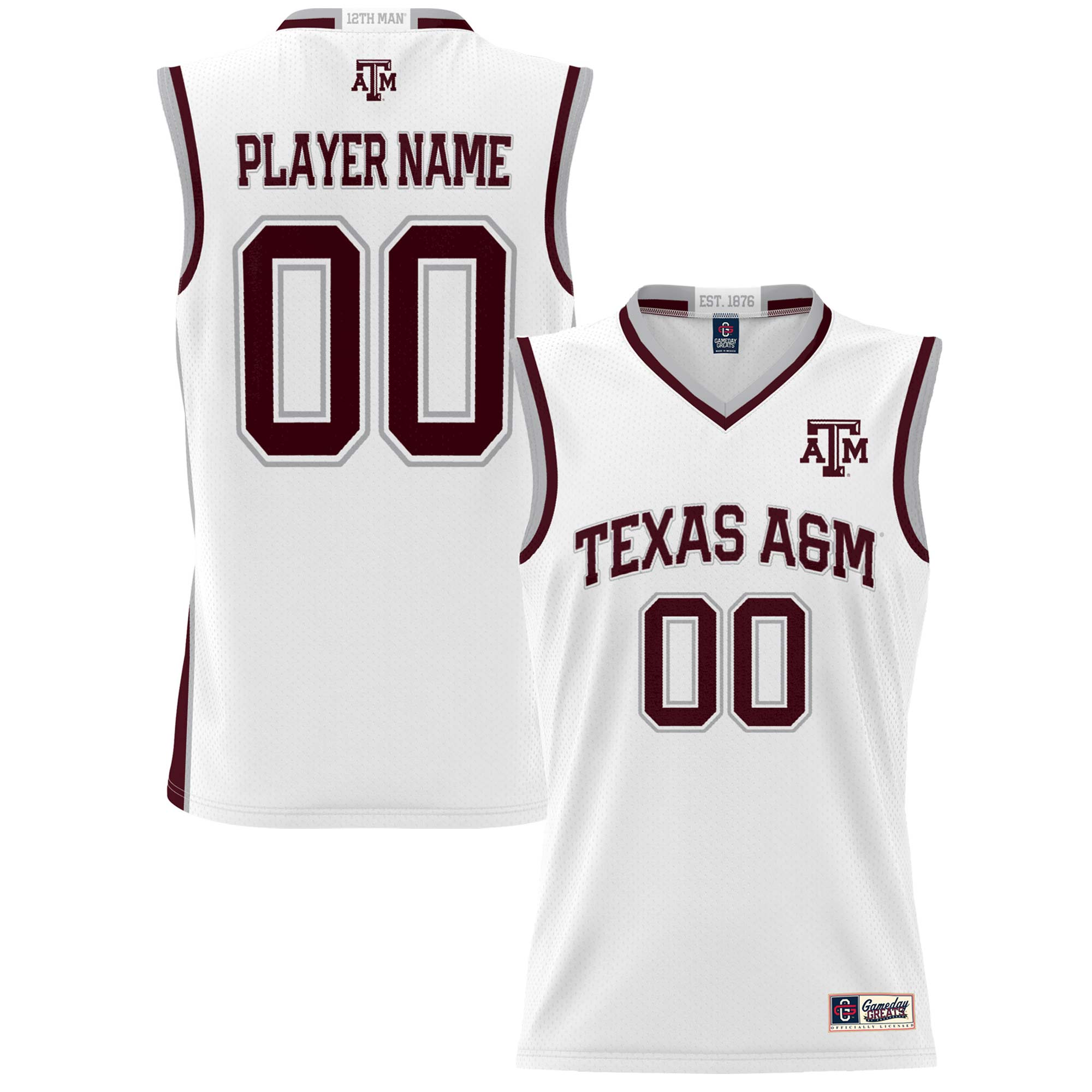 [NJP] Women's Texas A&M Aggies GameDay Greats NIL Pick-A-Player Lightweight Women's Basketball Jersey - White