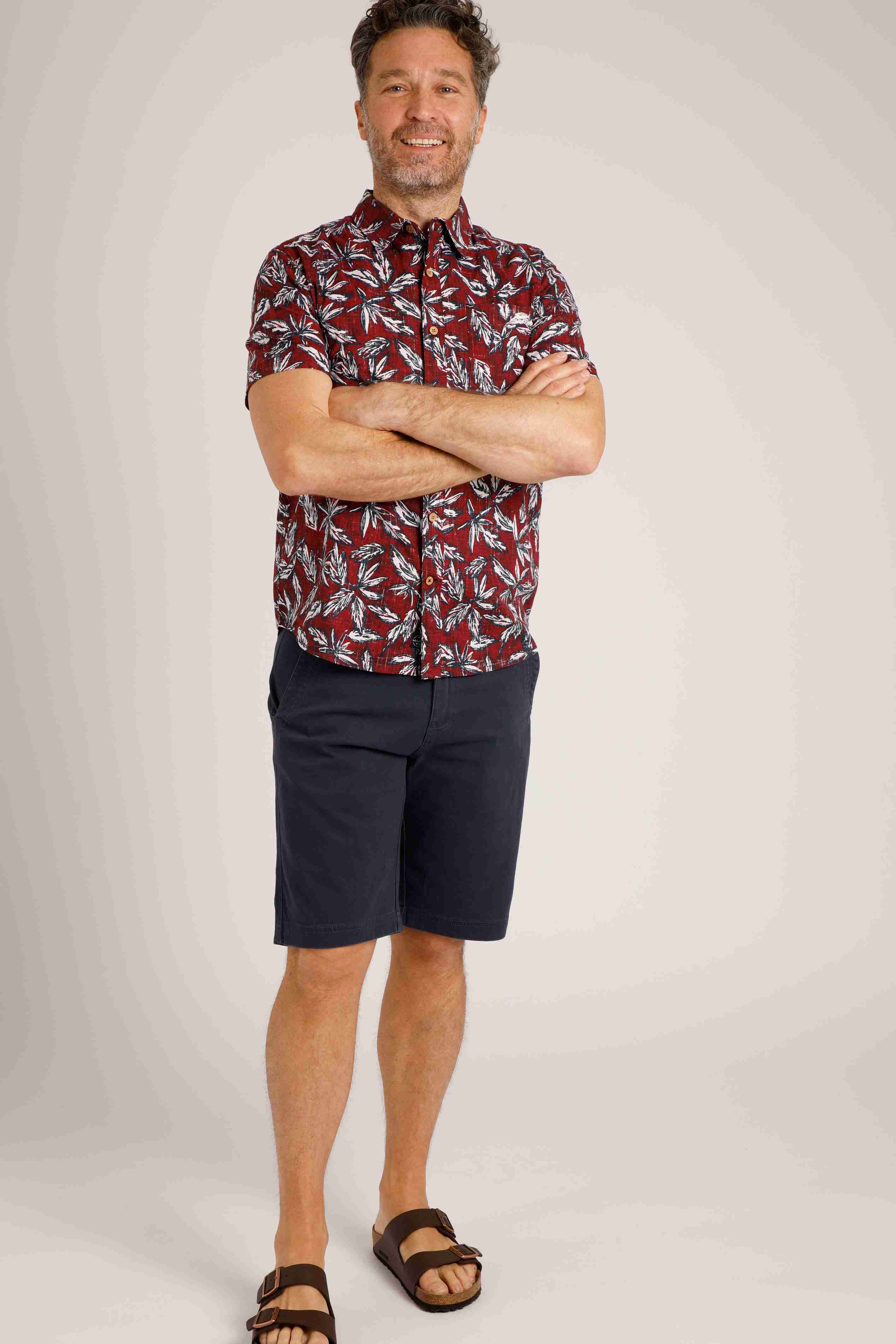 Rayburn Cotton Flat Front Shorts Navy