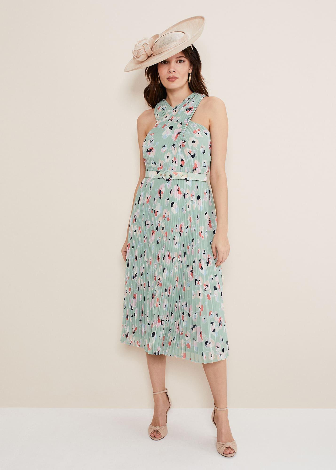 Portia Print Pleated Dress