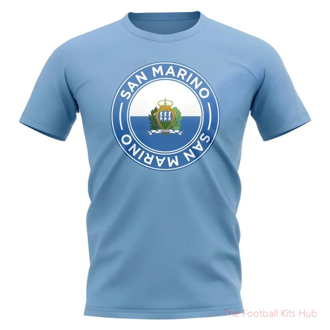 San Marino Football Badge T-Shirt (Sky)