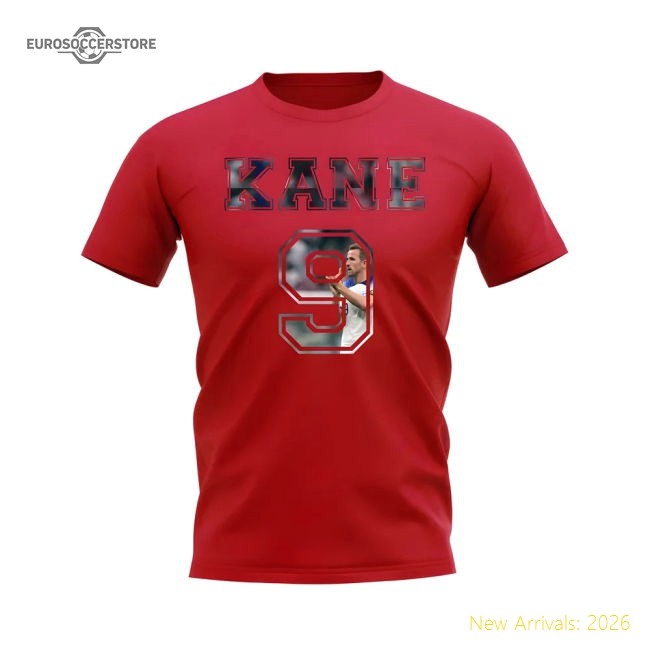 Harry Kane England 9 T-Shirt (Red)