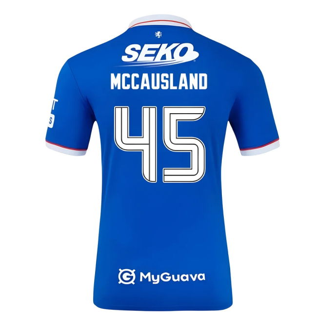 Authentic 2025-2026 Rangers Home Authentic Mccausland 45 With Retro