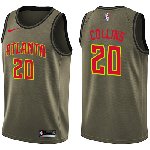 Green Nike Atlanta Hawks #20 Hawks Jersey - Moisture-Wicking