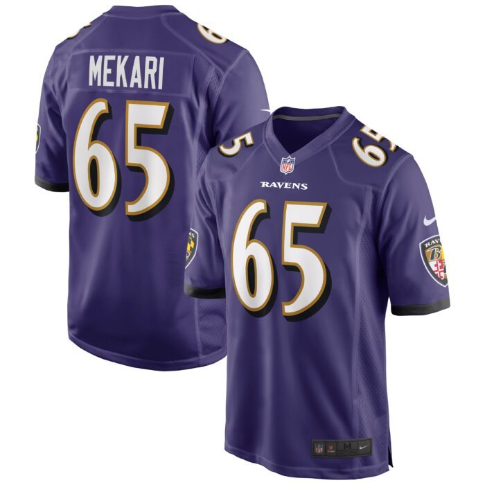 Men's Baltimore Ravens Patrick Mekari Nike Purple Game Pla...