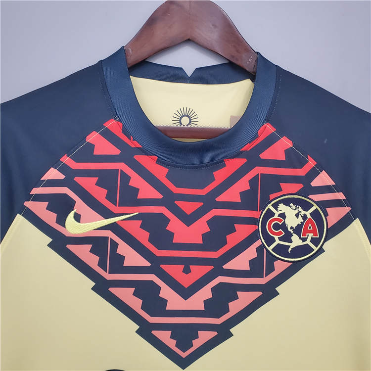 Club America Soccer Jersey 21-22 Home Yellow Football Shirt -