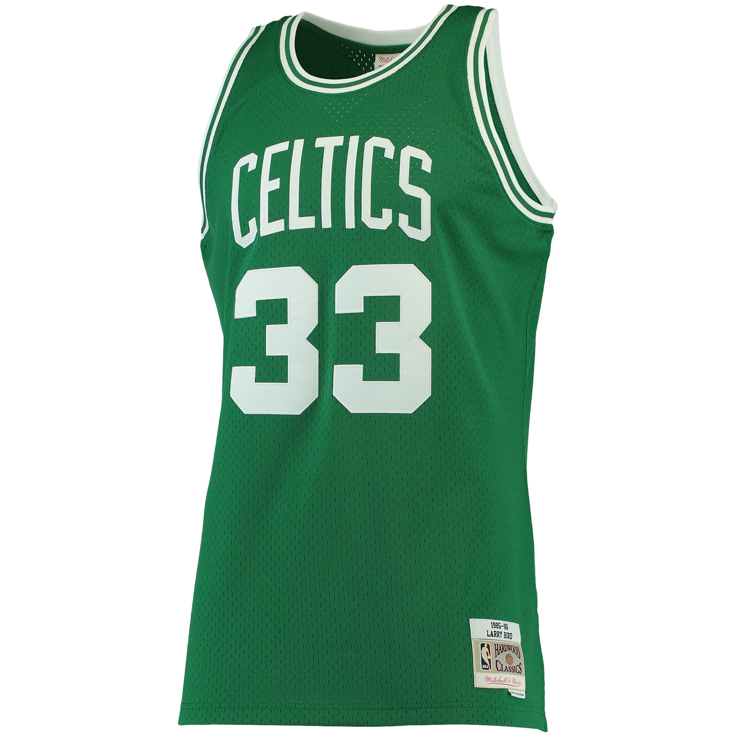 [LK] Larry Bird Boston Celtics 1985/86 Big & Tall Hardwood Classics Swingman Jersey - Kelly Green