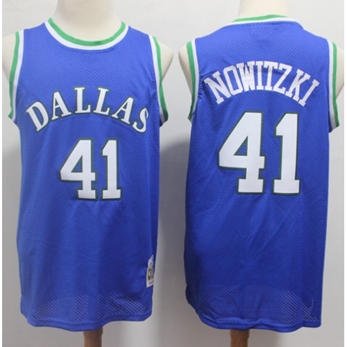 Mavericks Blue Dallas Mavericks #41 Mitchell And Ness Jersey -