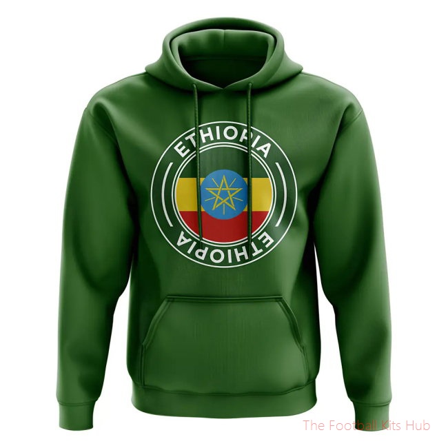 Men Ethiopia Football Badge Hoodie (Green)