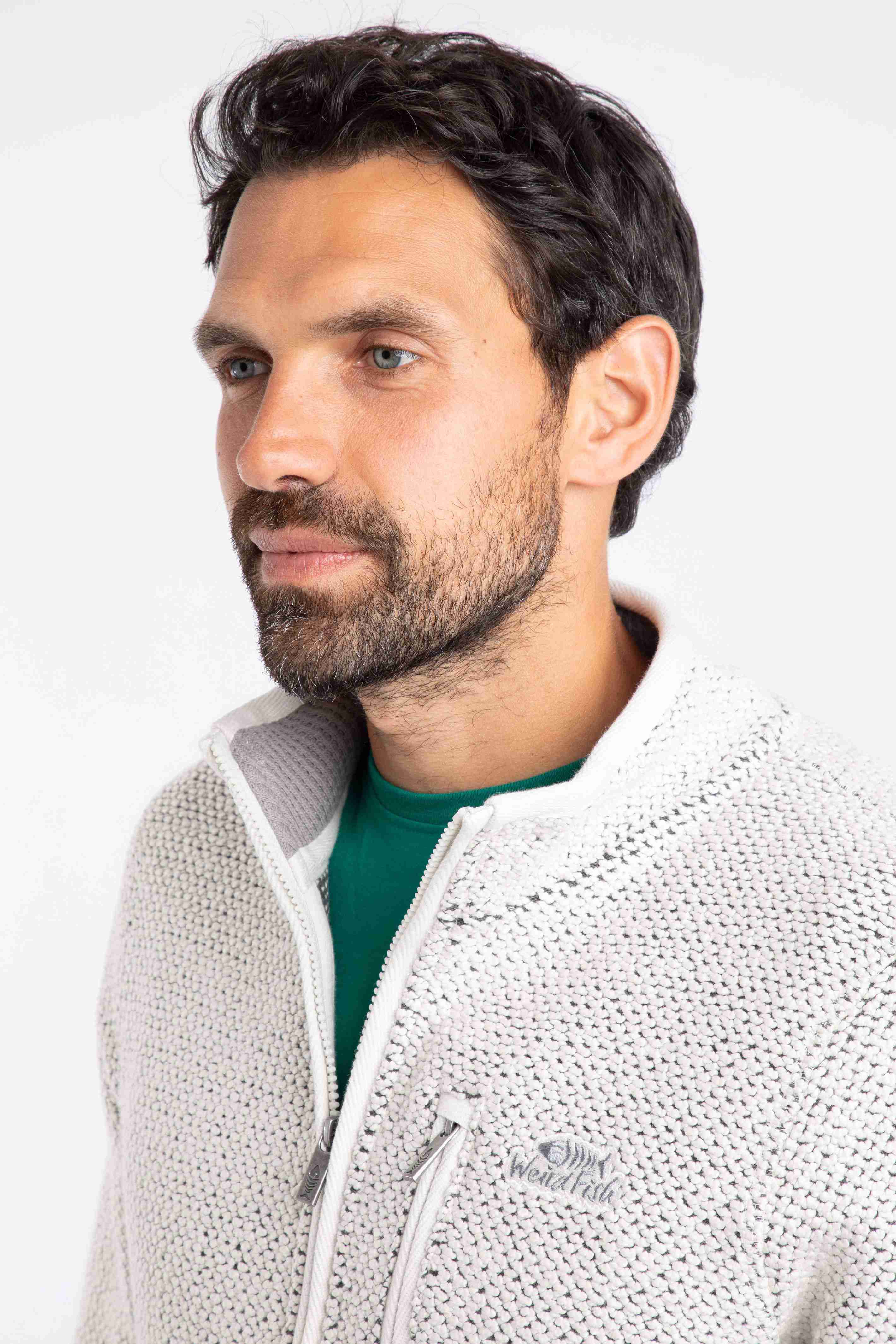 Transom Full Zip Macaroni Sweatshirt Ecru