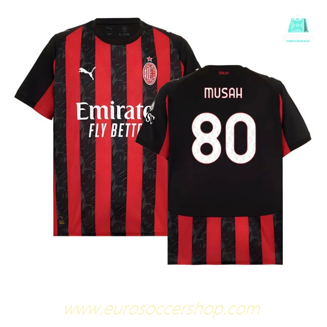 2025-2026 AC Milan Home Shirt (Musah 80)