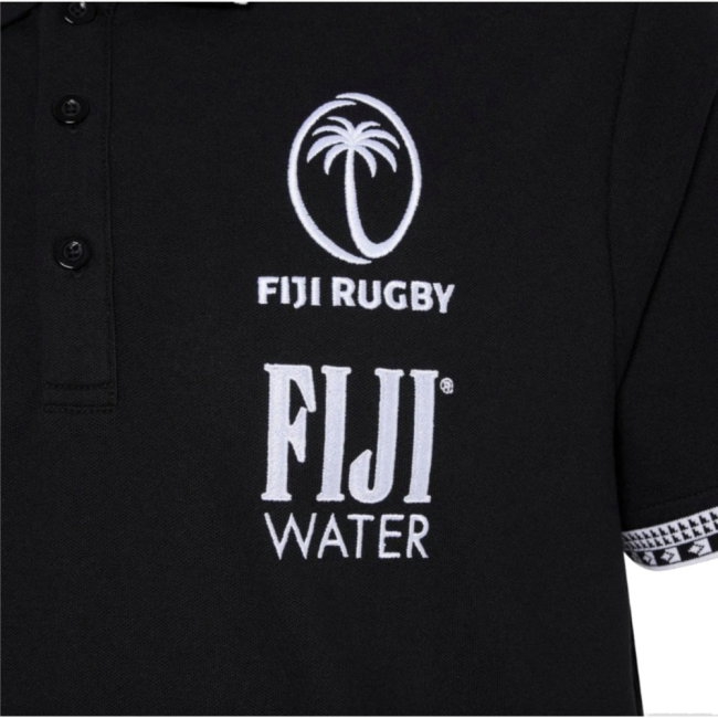 [JED] 2026-2027 Fiji Rugby Pique Polo (Black)