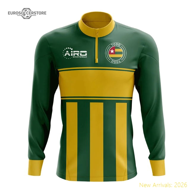 Togo Concept Football Half Zip Midlayer Top (green-yellow)