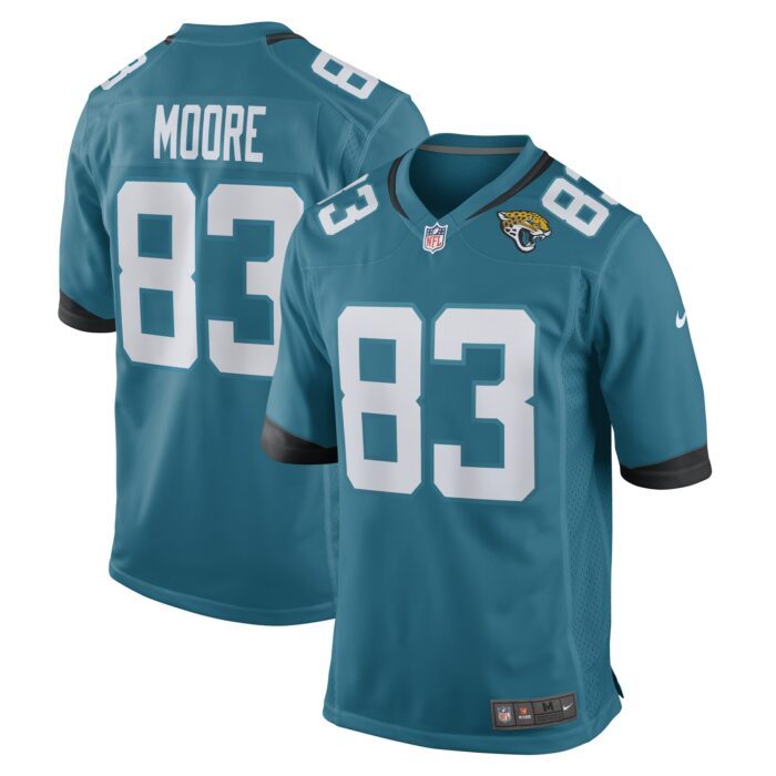 Men's Jacksonville Jaguars Jaylon Moore Nike Teal Game Pla...