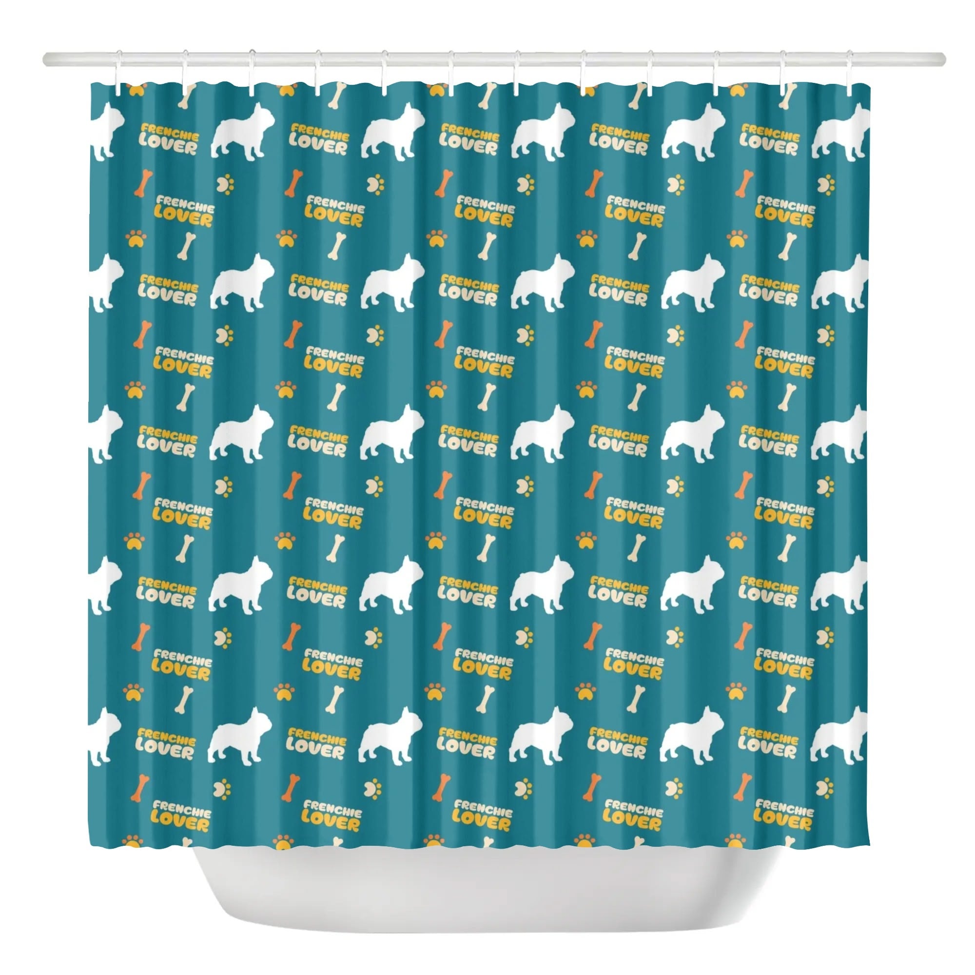 French Bulldog Louis Shower Curtain For Frenchie Lovers Durable Dog Item