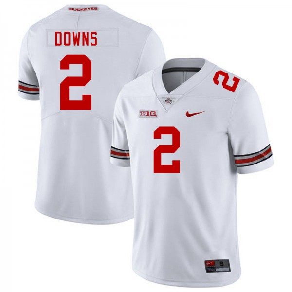 Men Ohio State Buckeyes #2 Caleb Downs White Nike Stitch Jersey