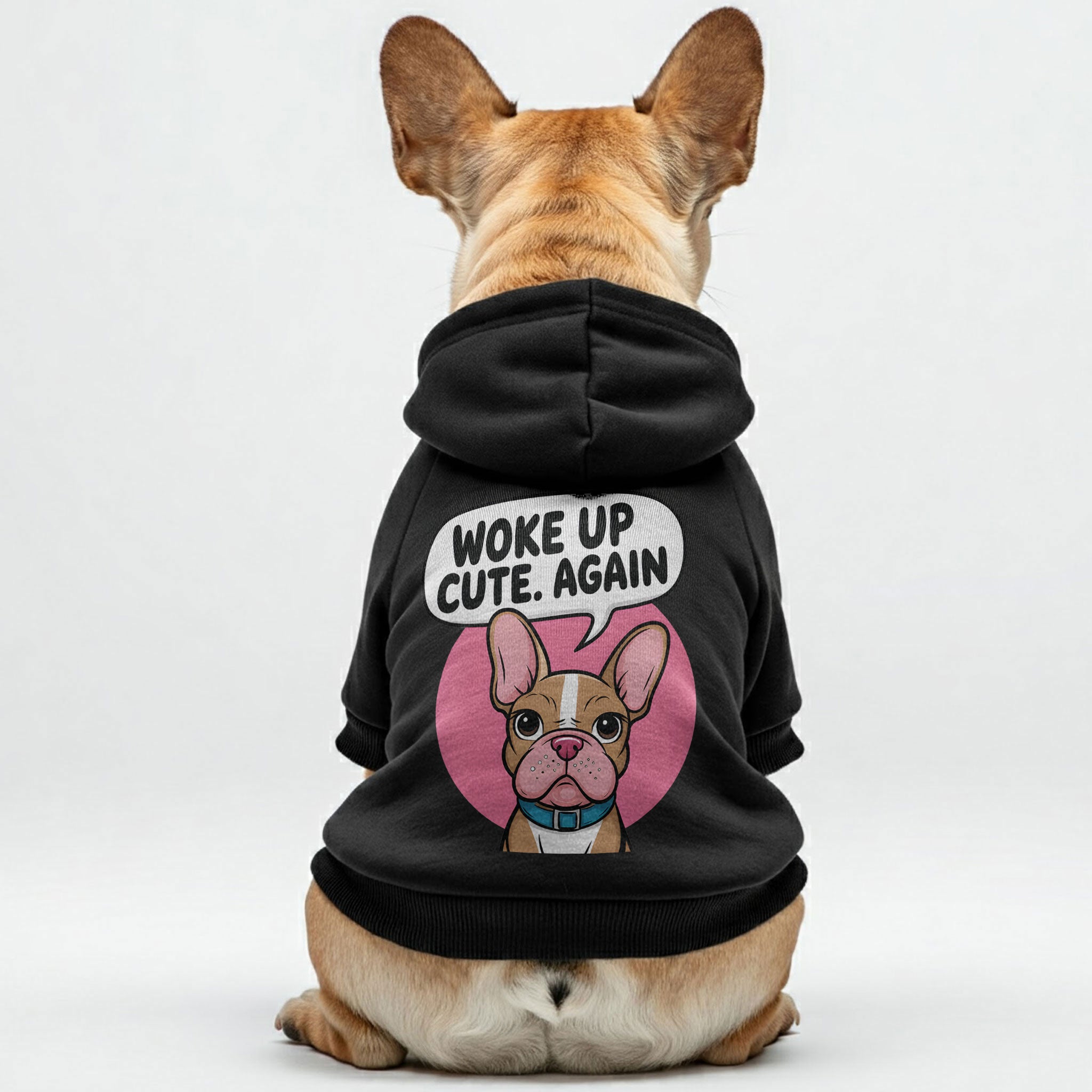 Minimal-Aesthetic Woke Up Cute. Again - Personalized French Bulldog H...