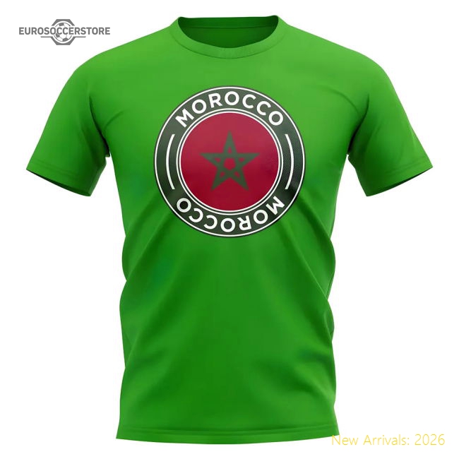 High-quality Morocco National Team Football Badge T-shirt (green)