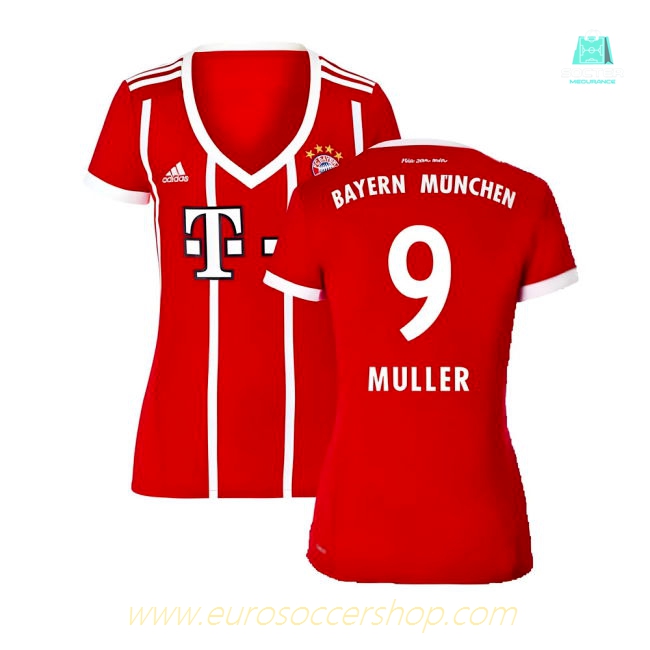 Bayern Munich 2017-18 Womens Home Shirt (XL) ((Excellent) XL) (Muller 9)