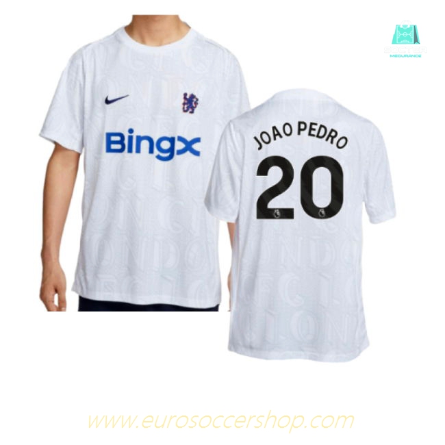 2025-2026 Chelsea Academy Pro Pre-Match Football Top (White) (Joao Pedro 20)
