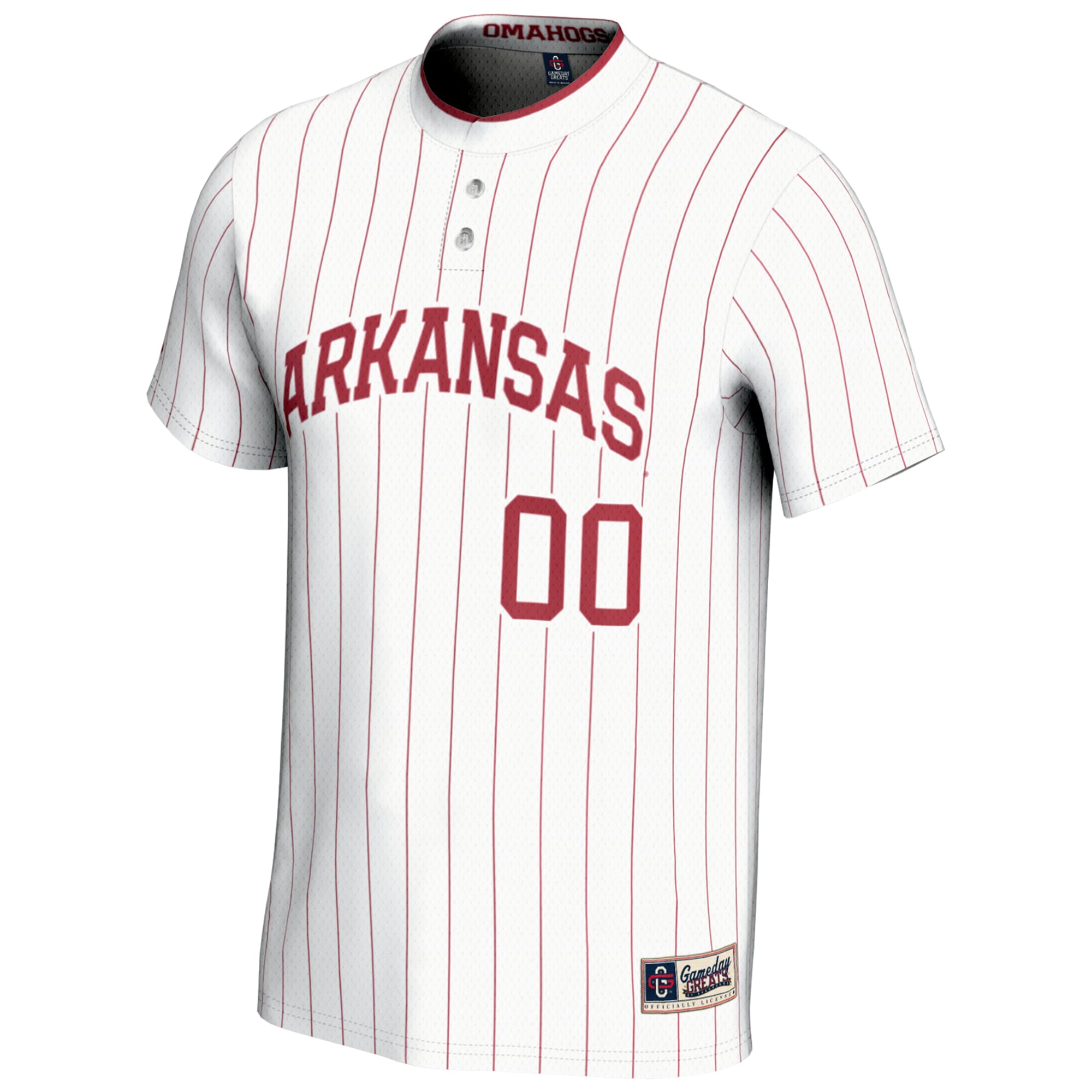 [DDG] Arkansas Razorbacks GameDay Greats Youth NIL Pick-A-Player Lightweight Softball Jersey - White