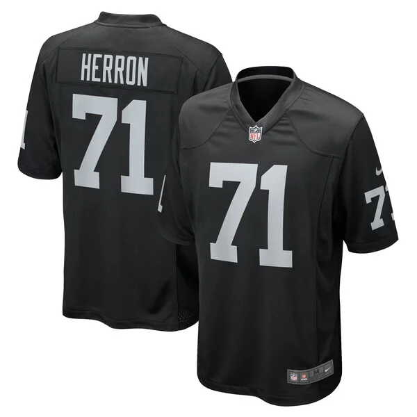 None Justin Herron Game Jersey - Black | NFL Player Jersey | NFL Footb