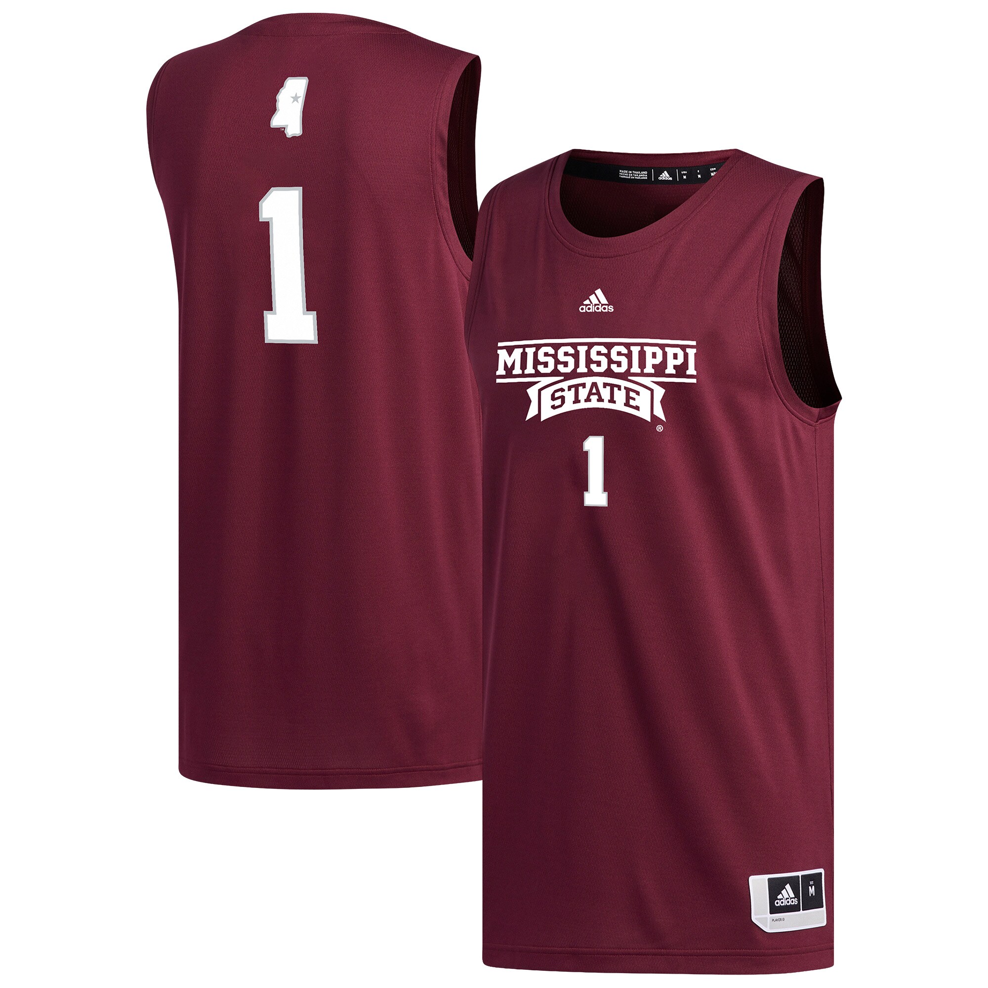 [DDG] Mississippi State Bulldogs Replica Basketball Jersey - Maroon