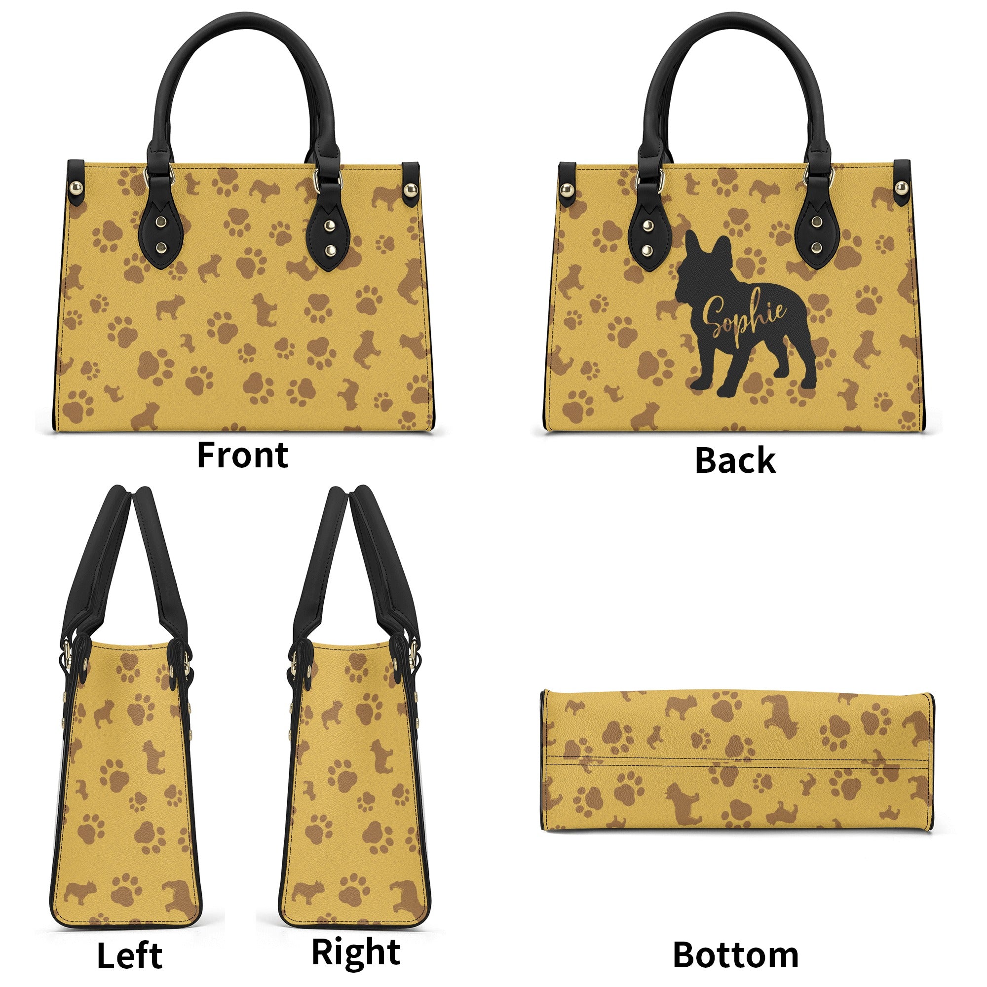 - Durable Women Handbag With Frenchie Name (personalized) Outdoor Use