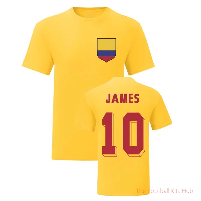James Rodriguez Colombia National Hero Tee\\'s (Yellow)