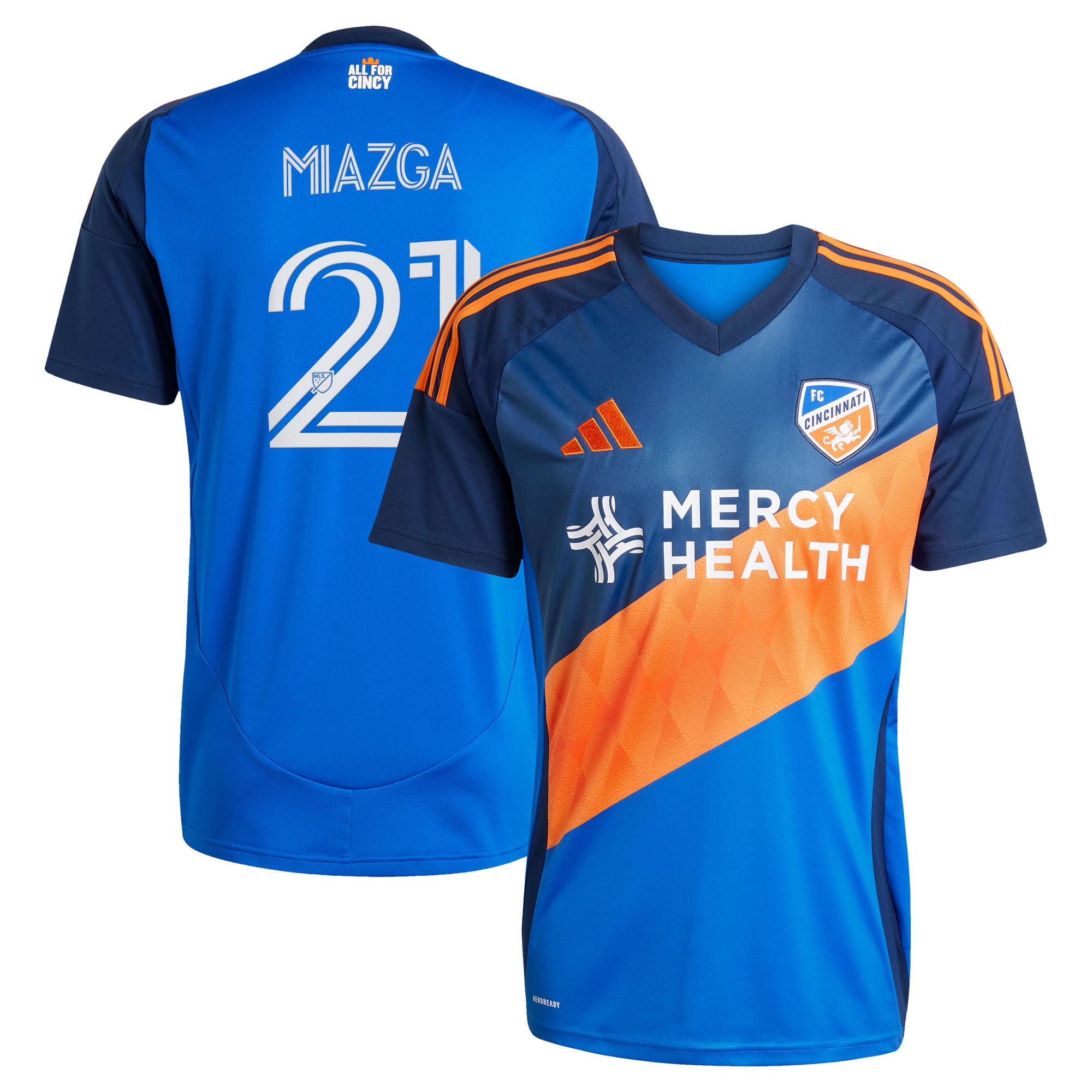 [SJH] Women's Matt Miazga FC Cincinnati 2025 Orange and Blue Legacy Kit Replica Player Jersey - Blue