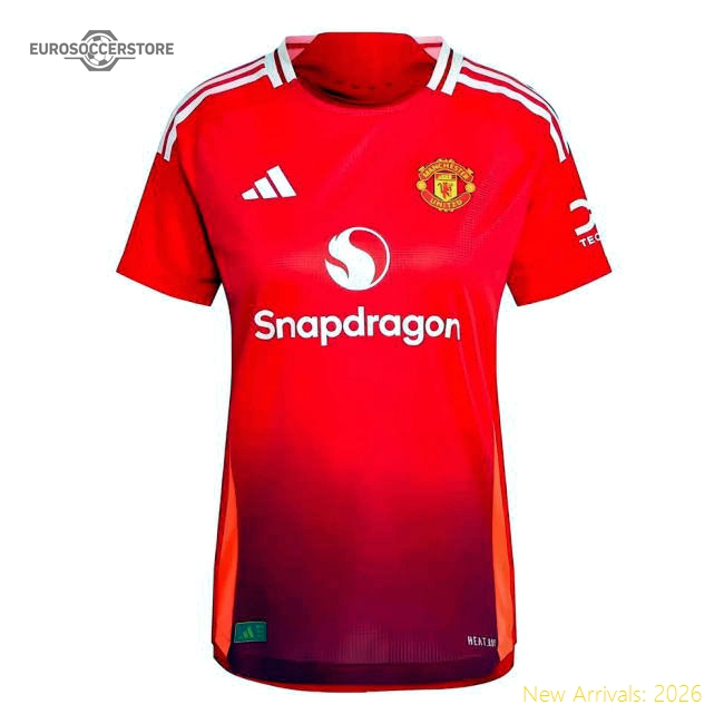 Official 2024-2025 Man Utd Authentic Home Shirt (womens) - Premium