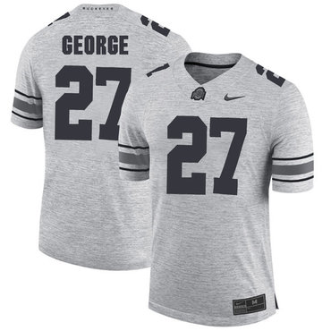 Men's OSU Buckeyes Gray 2024 away jersey Eddie George #27 premium