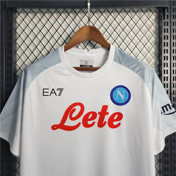 Napoli 2324 Soccer Shirt Away White Football Shirt - Official Replica