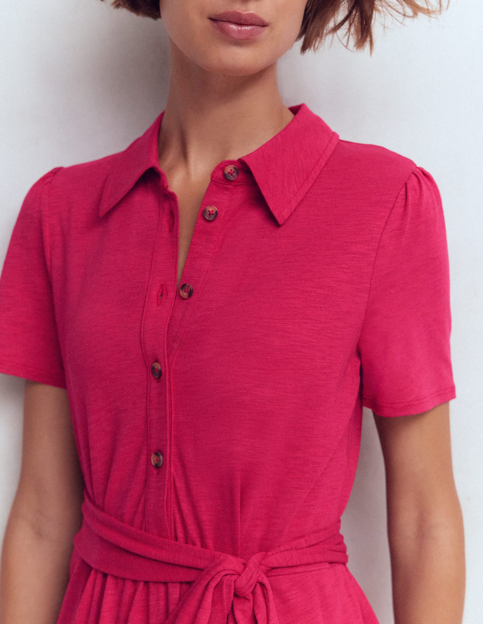 Patti Short Jersey Shirt Dress