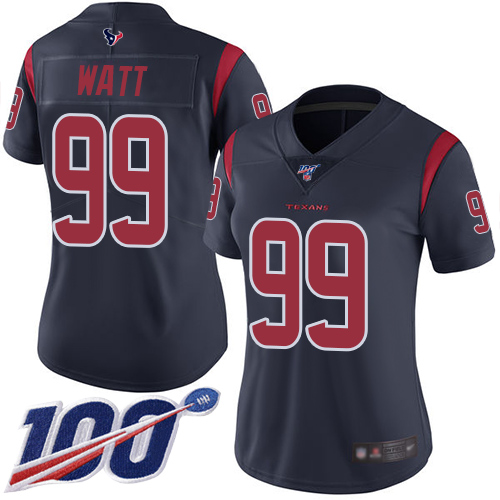 Official NFL Houston Texans #99 J.J. Watt Navy Limited Jersey