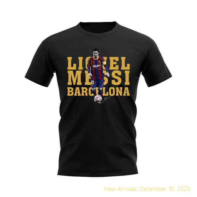 Authentic Barca Lionel Messi Barcelona Player Tee (Black) - Great Deal