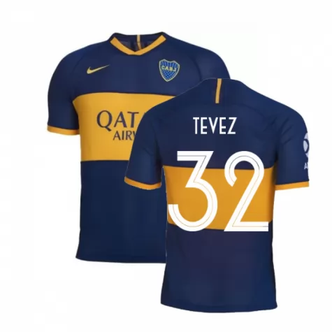 TEVEZ 32 Boca Juniors Home 2019-20 Soccer Jersey Shirt - Official