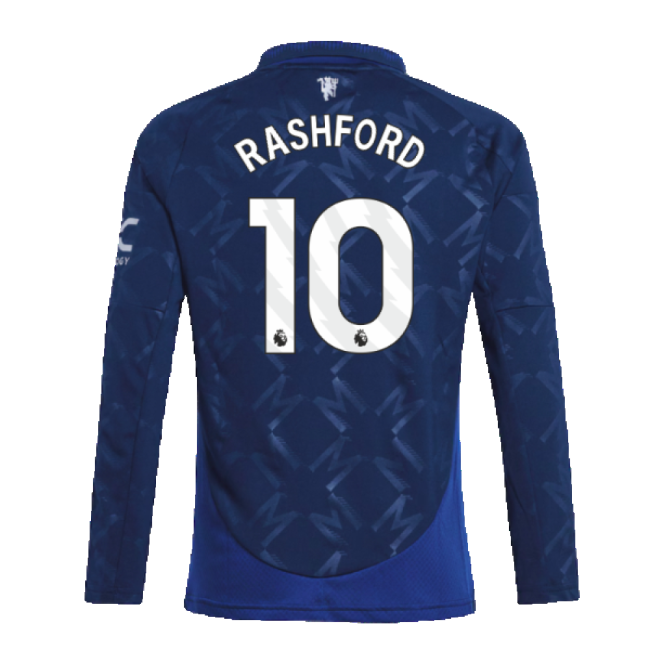 2024-2025 Man Utd Long Sleeve Away Top (Kids) (Rashford 10)