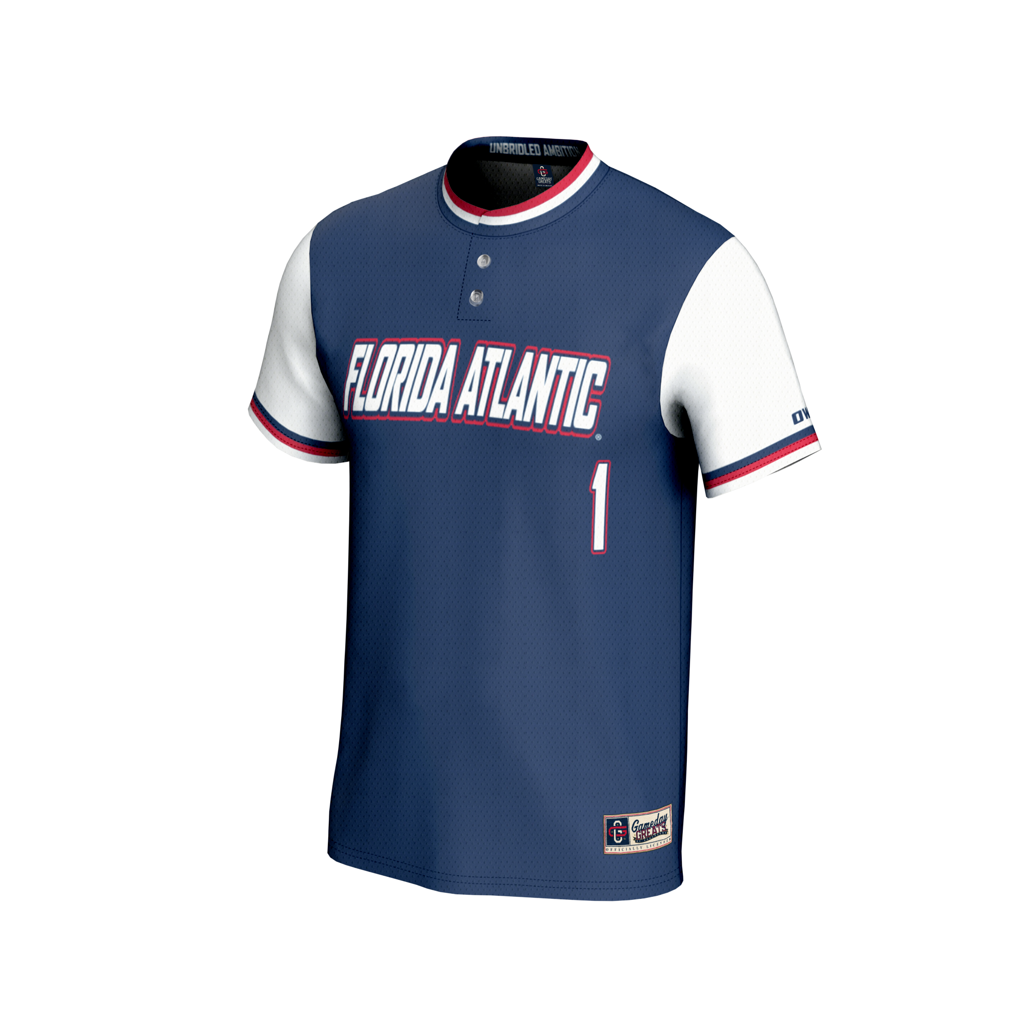[DDG] Florida Atlantic Owls GameDay Greats Unisex Lightweight Collegiate Softball Fashion Jersey - Navy