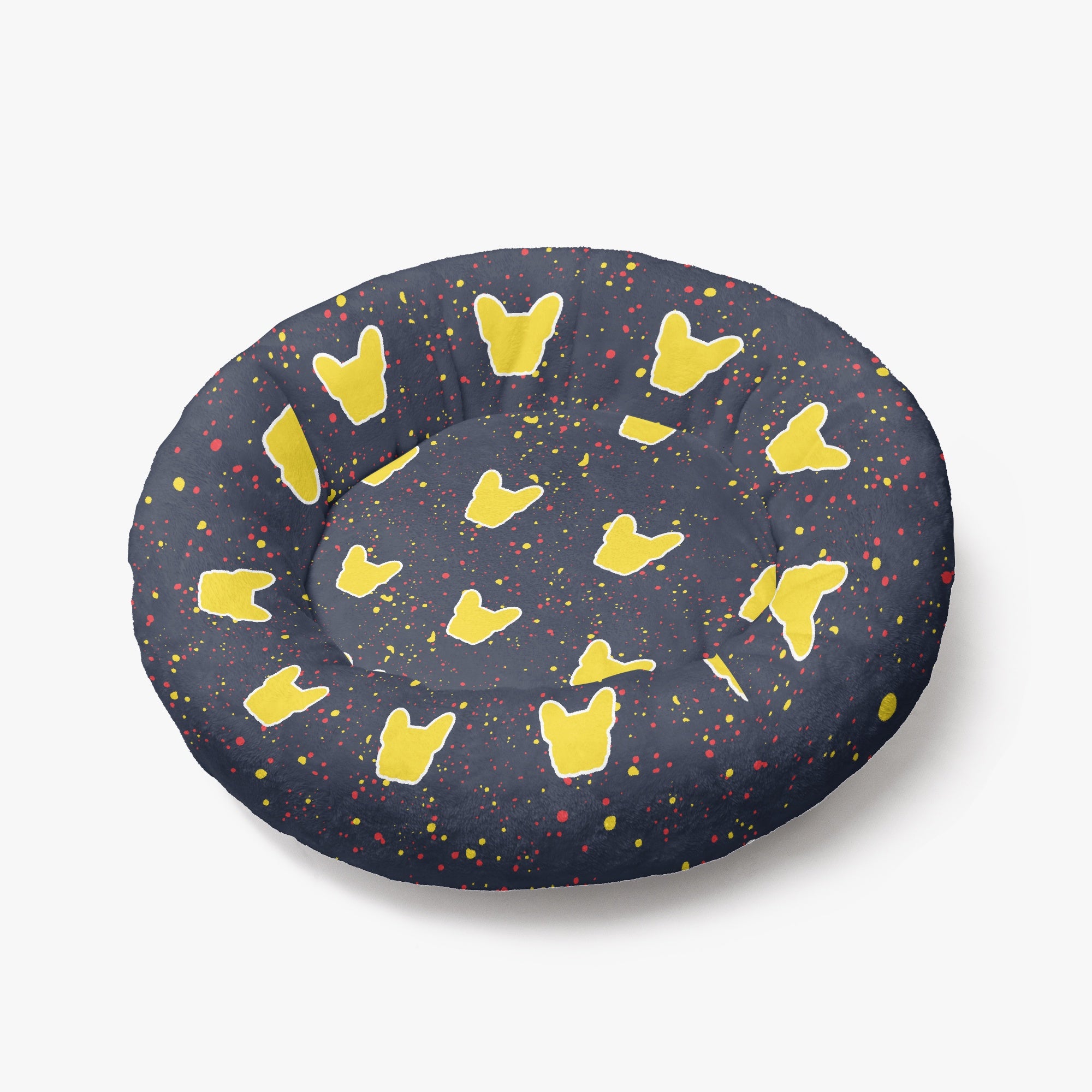Deebo - Cloud-Comfort Frenchie Bed | Anti-Anxiety French Bulldog Donut Bed