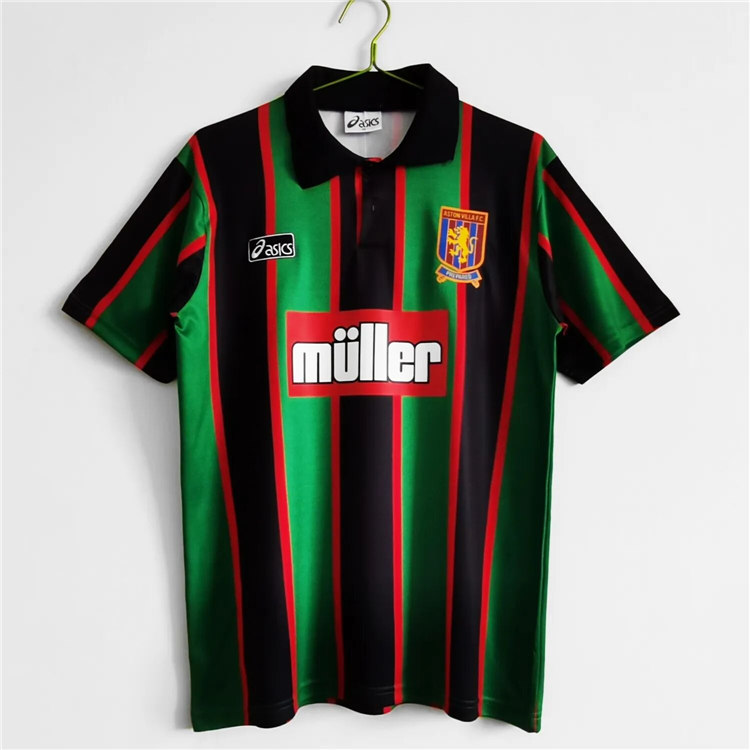 Breathable Aston Villa 9395 Retro Away Soccer JerseyFootball Shirt