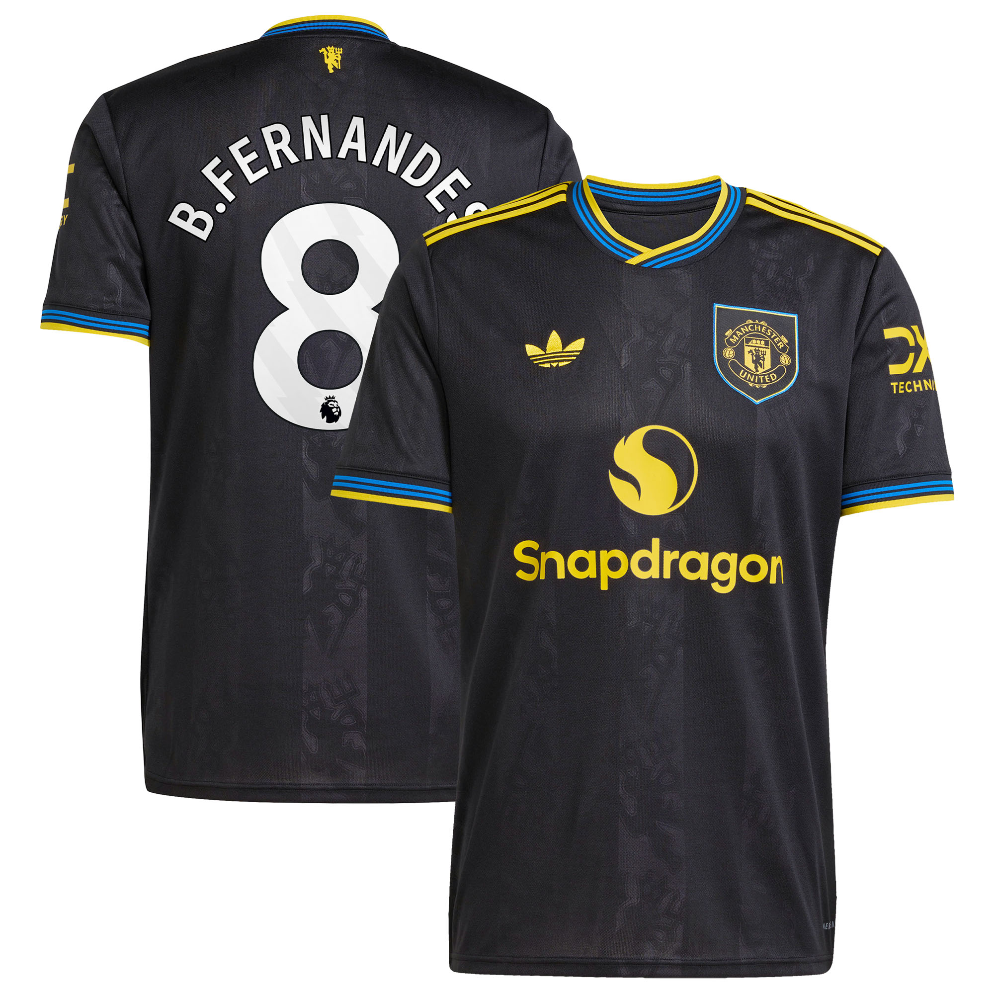 [SJH] Bruno Fernandes Manchester United 2025/26 Third Replica Player Jersey - Black