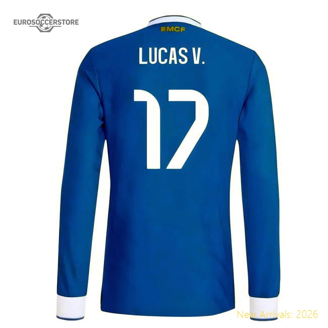 Performance 2025-2026 Real Madrid Authentic Long Sleeve Third Shirt (Lucas V