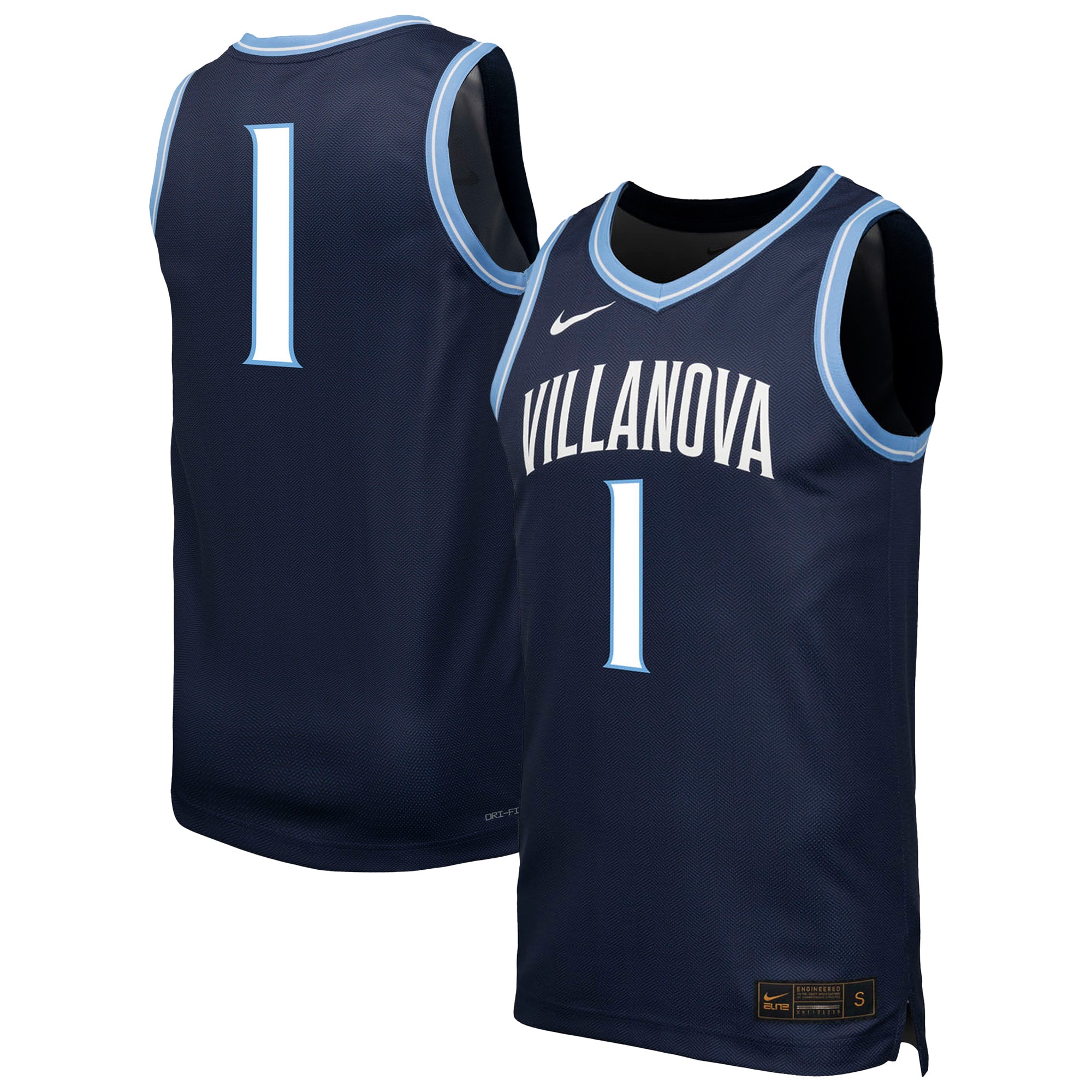 [NJP] Youth Villanova Wildcats #1 Replica Basketball Jersey - Navy