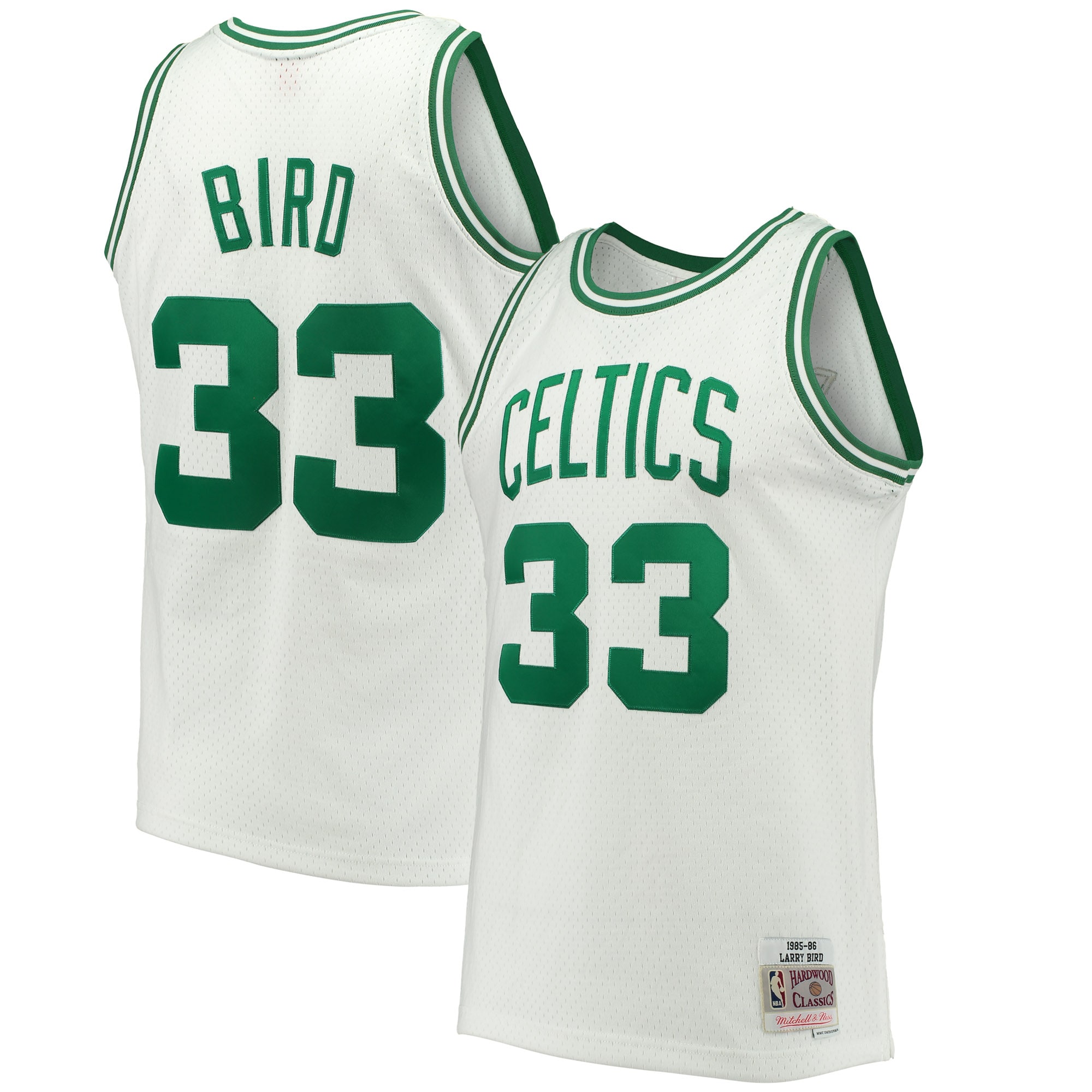 [LK] Larry Bird Boston Celtics Hardwood Classics 1985/86 Swingman Jersey - White