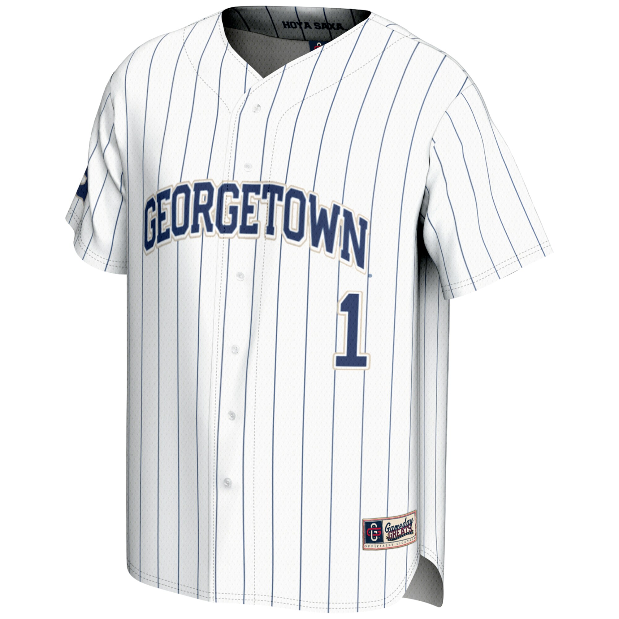 [NJP] Georgetown Hoyas GameDay Greats Youth Lightweight Baseball Fashion Jersey - White
